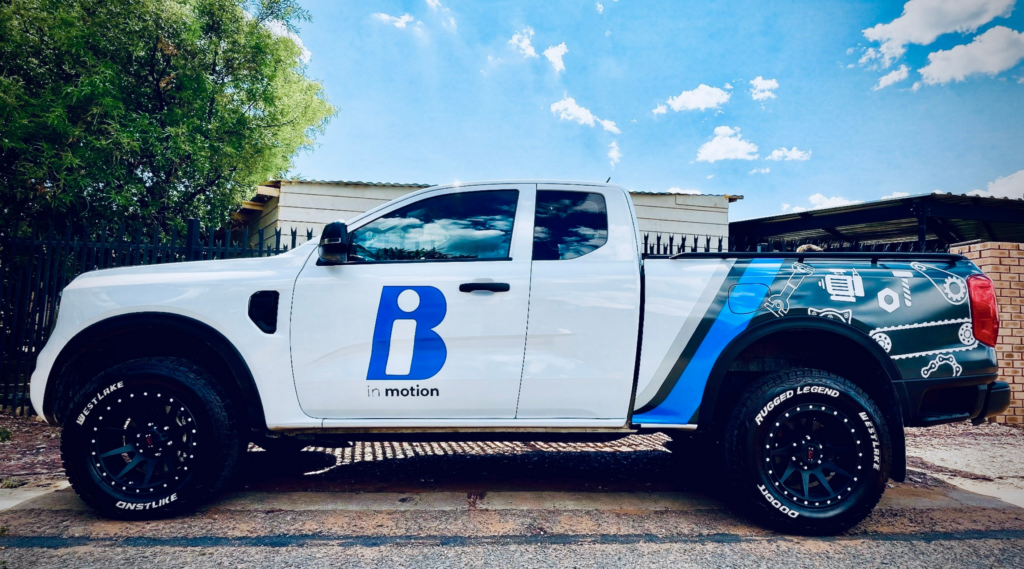 2025 model Ford Ranger with vehicle branding and decals on it to display the details of the company