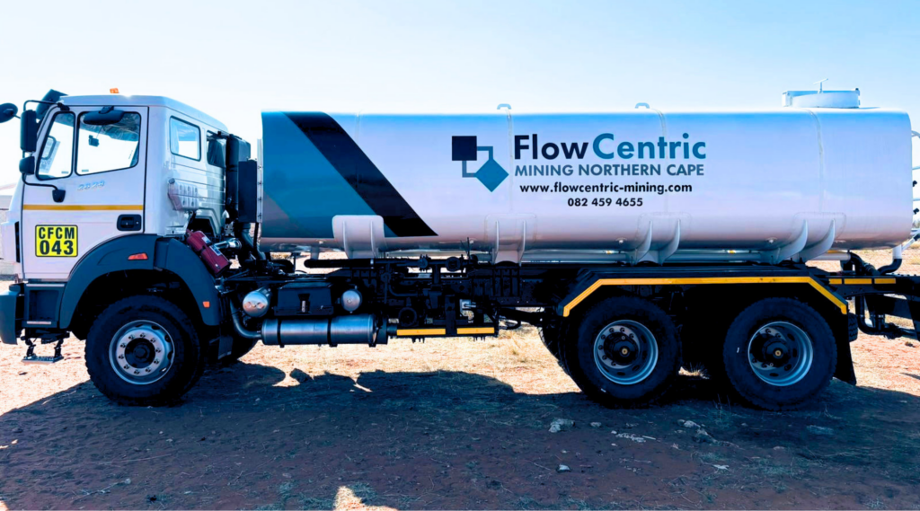 A truck with branding on it to display the details of the company